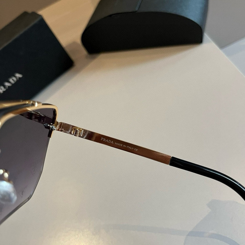 Prada Polarized Fashion Gold Lens Sunglasses for Men - 358437 - detail image 7