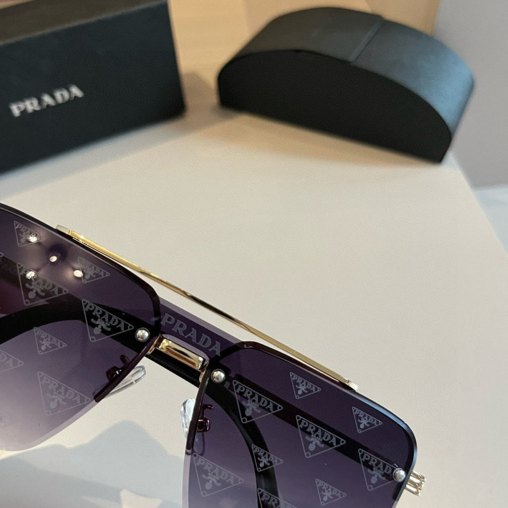 Prada Polarized Fashion Gold Lens Sunglasses for Men - 358437 - detail image 6