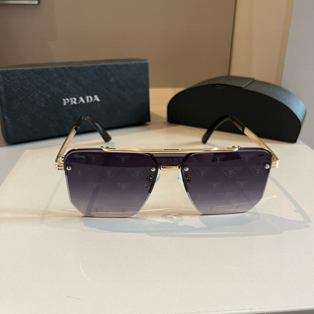 Prada Polarized Fashion Gold Lens Sunglasses for Men - 358437 - detail image 2