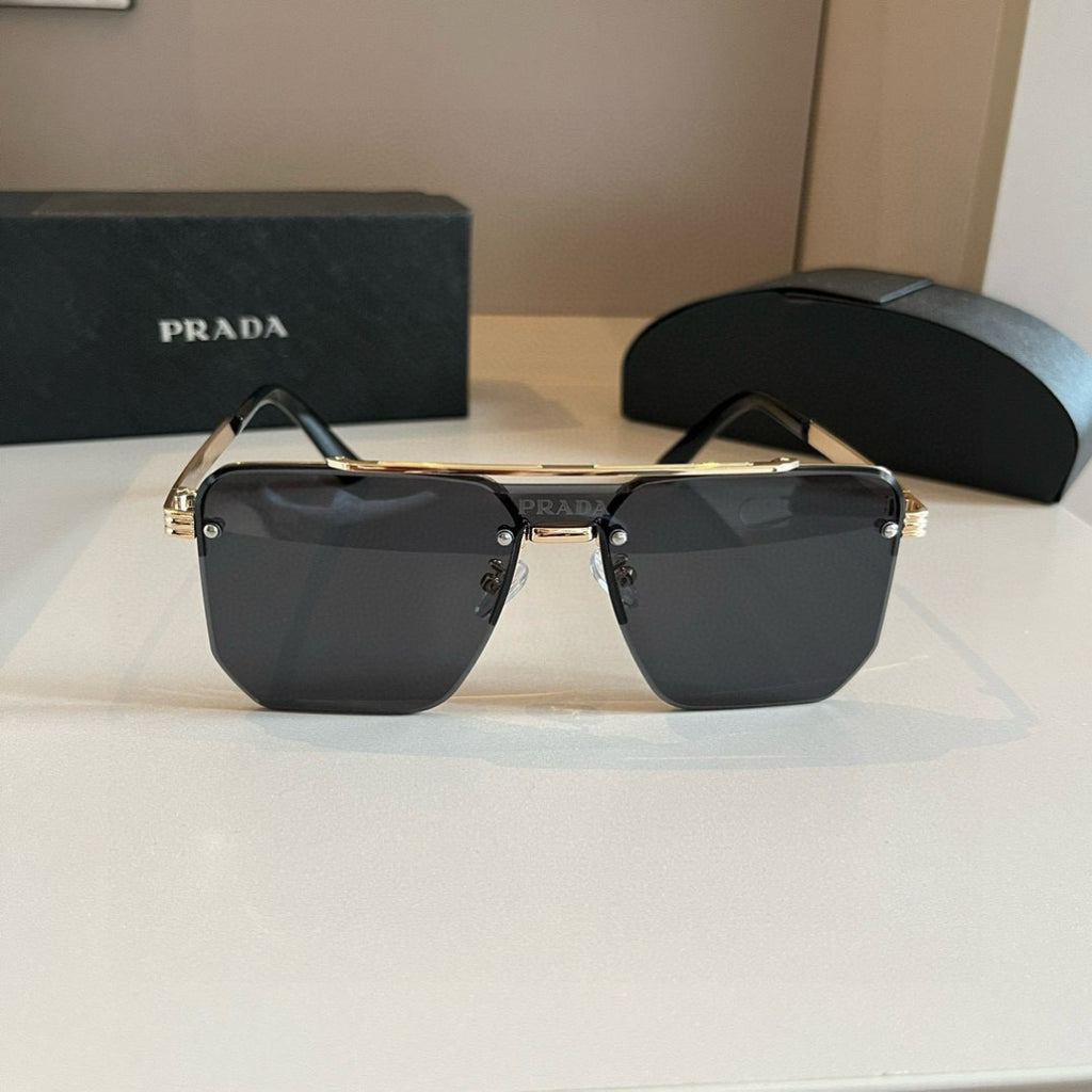 Prada Polarized Fashion Gold Lens Sunglasses for Men - 358379 - detail image 4