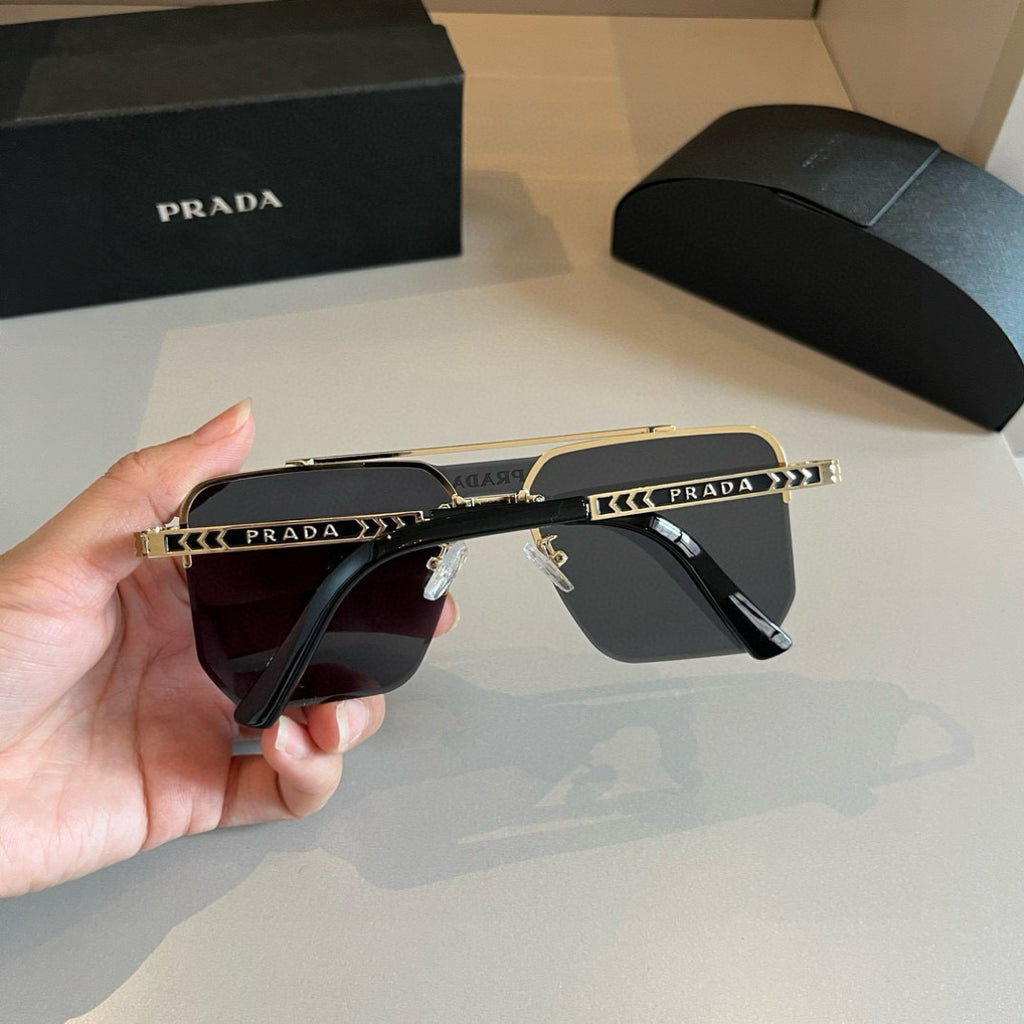 Prada Polarized Fashion Gold Lens Sunglasses for Men - 358379 - detail image 9