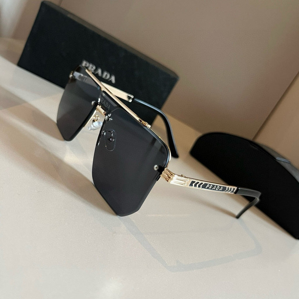 Prada Polarized Fashion Gold Lens Sunglasses for Men - 358379 - detail image 2
