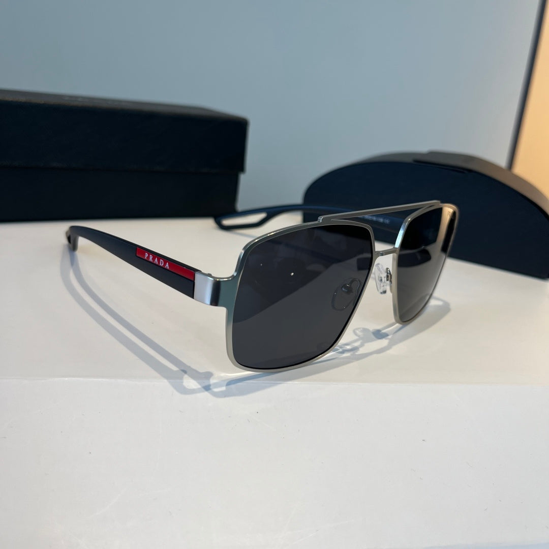Prada Polarized Fashion Silver Lens Sunglasses for Men - 158441