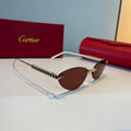 Cartier Lightweight Metal Rimless Red Lens Sunglasses for Men & Women - 867184