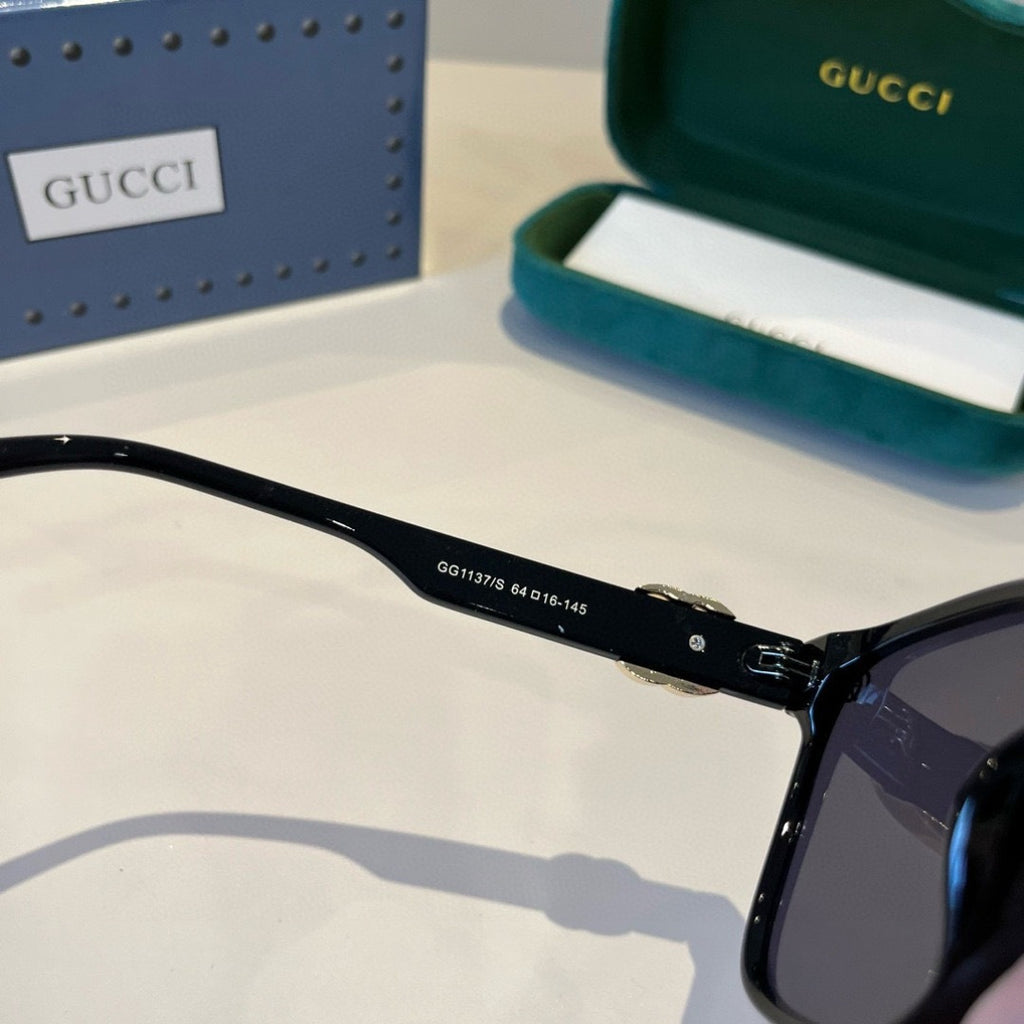 Gucci Fashion Black Lens Sunglasses for Men & Women - 381965 - detail image 10