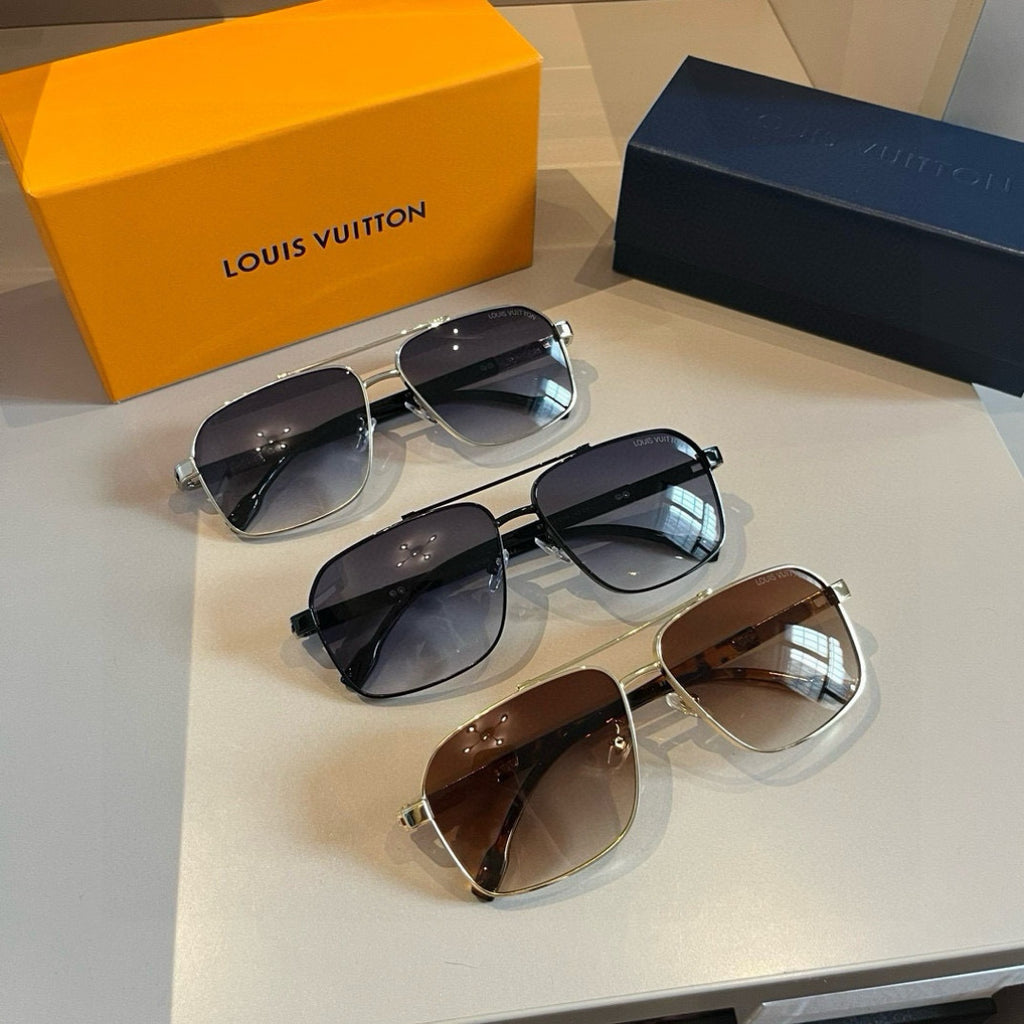 Louis Vuitton Metal Aviator Gold Lens Sunglasses for Men & Women - 933786 - detail image 10