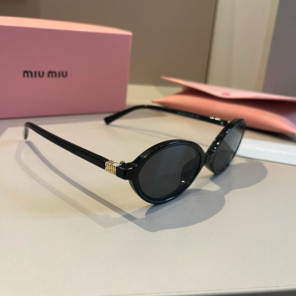 Miu Miu Round Silver Lens Sunglasses for Men & Women - 399239
