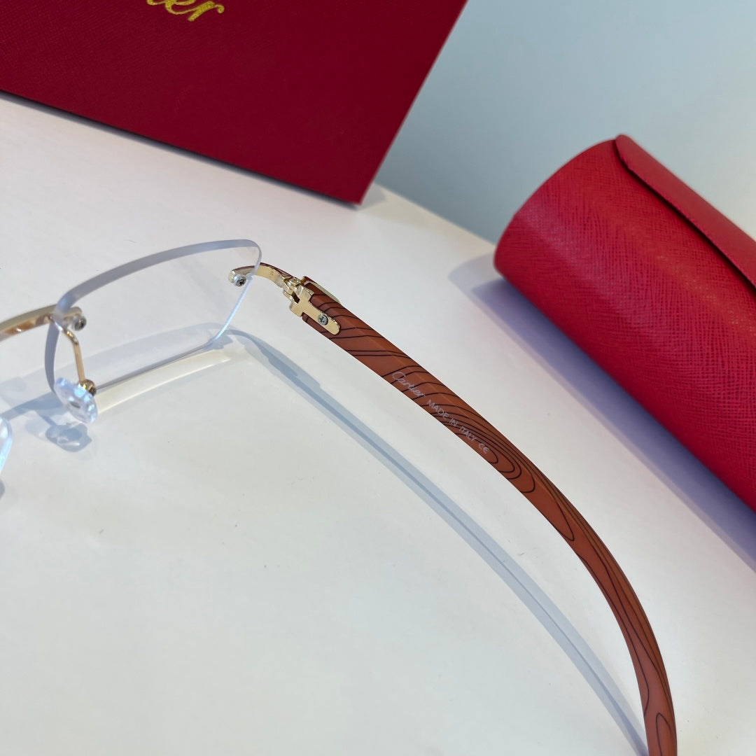Cartier Lightweight Metal Rimless Silver Lens Sunglasses for Men & Wo - 487292 - detail image 4