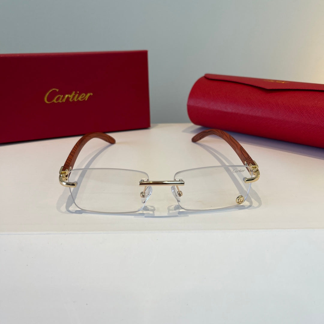 Cartier Lightweight Metal Rimless Silver Lens Sunglasses for Men & Wo - 487292 - detail image 2
