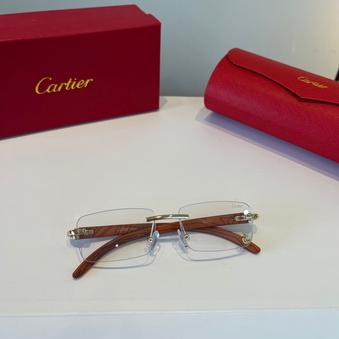 Cartier Lightweight Metal Rimless Silver Lens Sunglasses for Men & Wo - 487292 - detail image 8