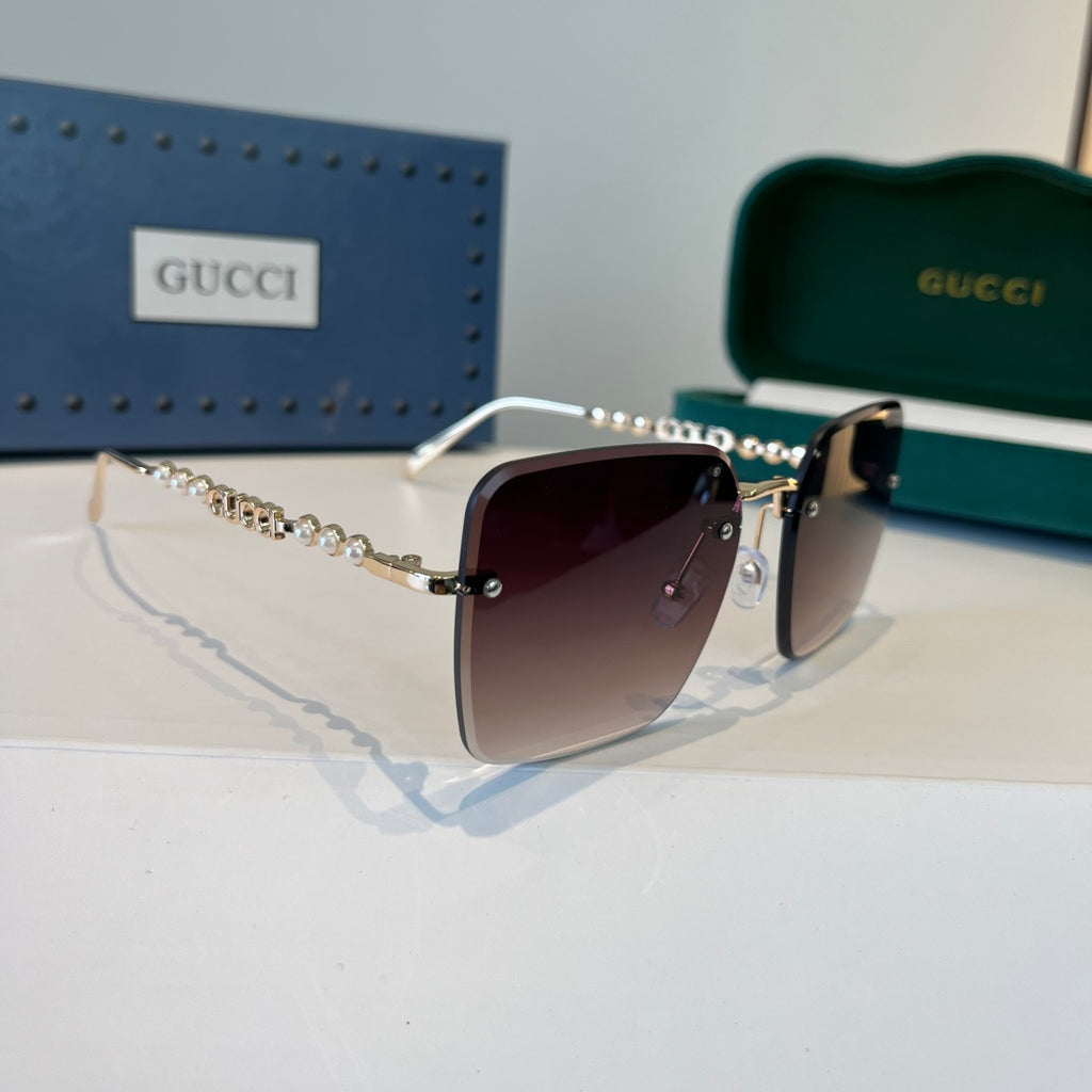 Gucci Oversized Silver Lens Sunglasses for Women - 398292