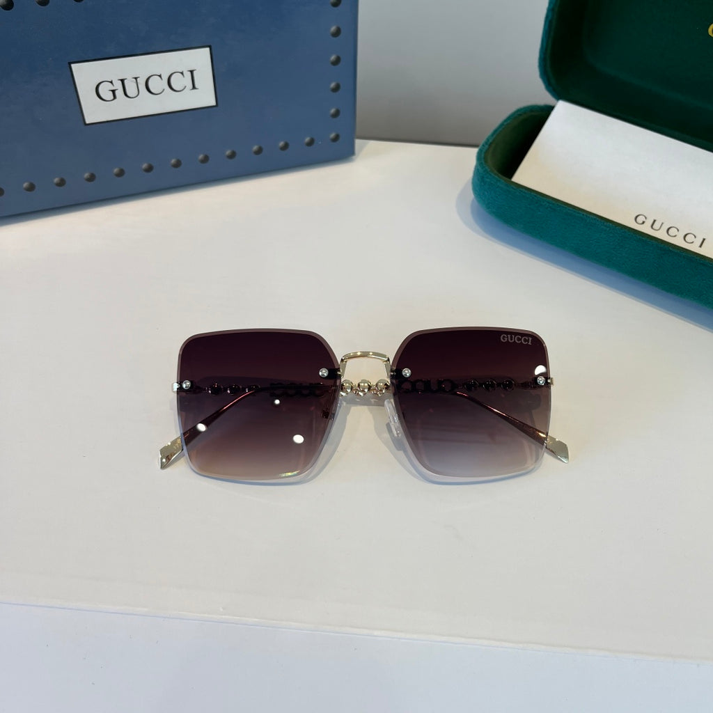 Gucci Oversized Silver Lens Sunglasses for Women - 398292 - detail image 5