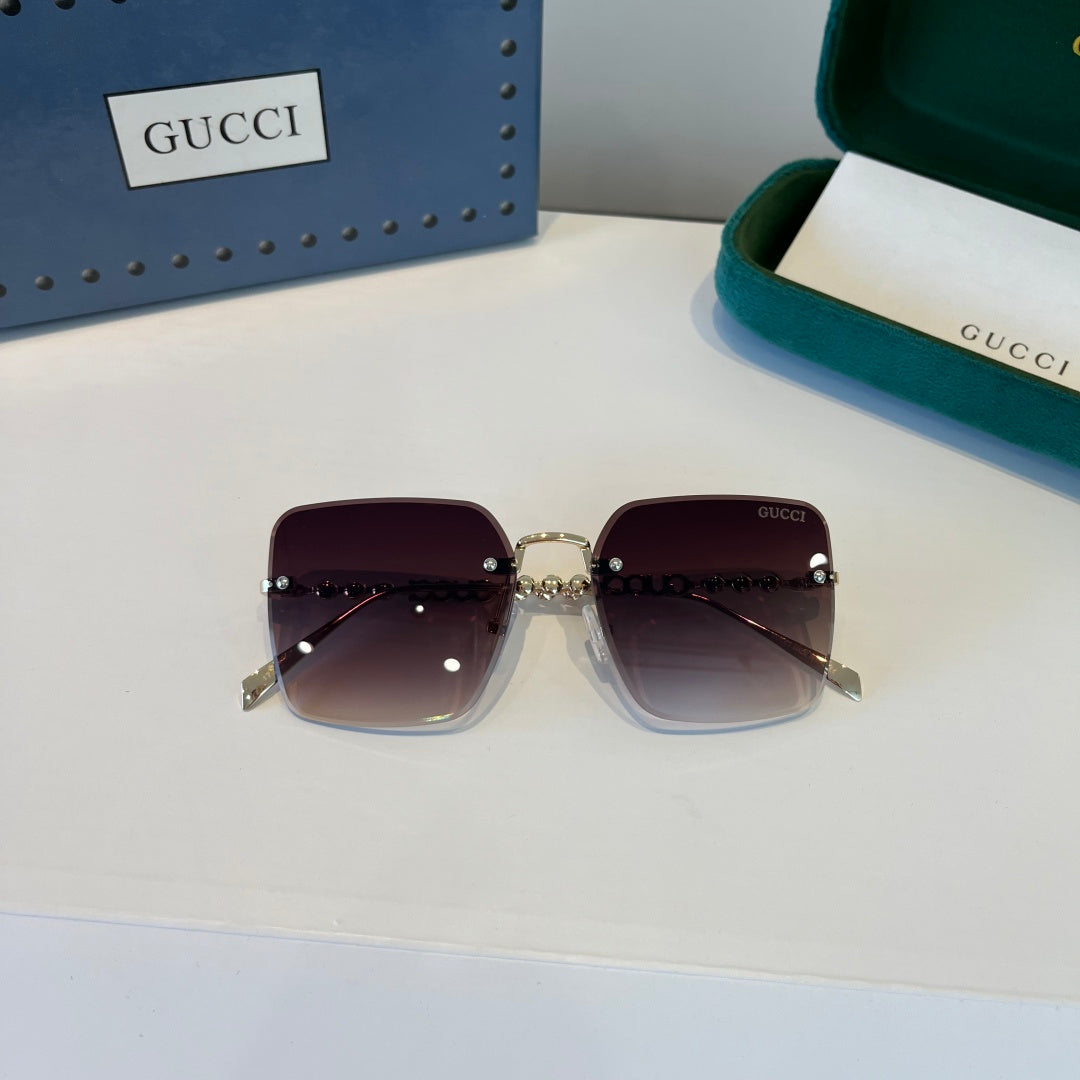 Gucci Oversized Silver Lens Sunglasses for Women - 398292 - detail image 5