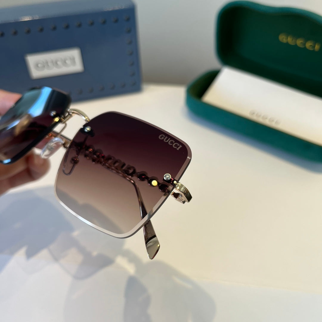 Gucci Oversized Silver Lens Sunglasses for Women - 398292 - detail image 7