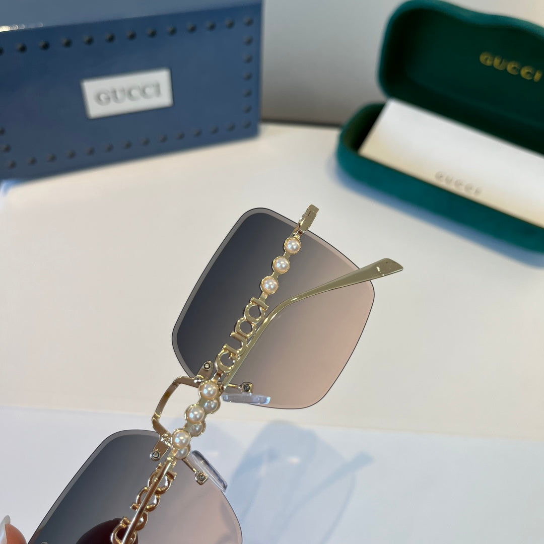 Gucci Oversized Silver Lens Sunglasses for Women - 398293 - detail image 6