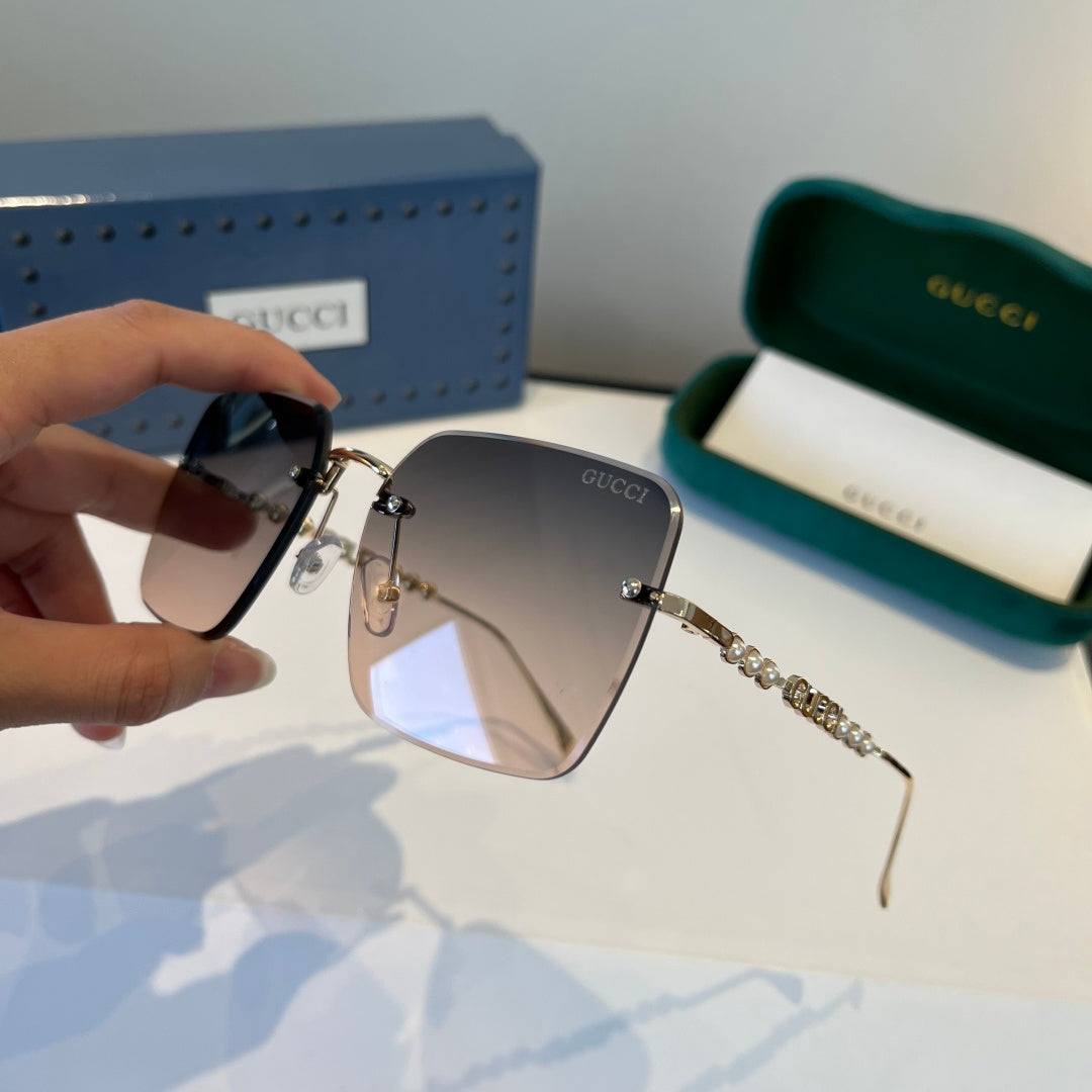 Gucci Oversized Silver Lens Sunglasses for Women - 398293 - detail image 4