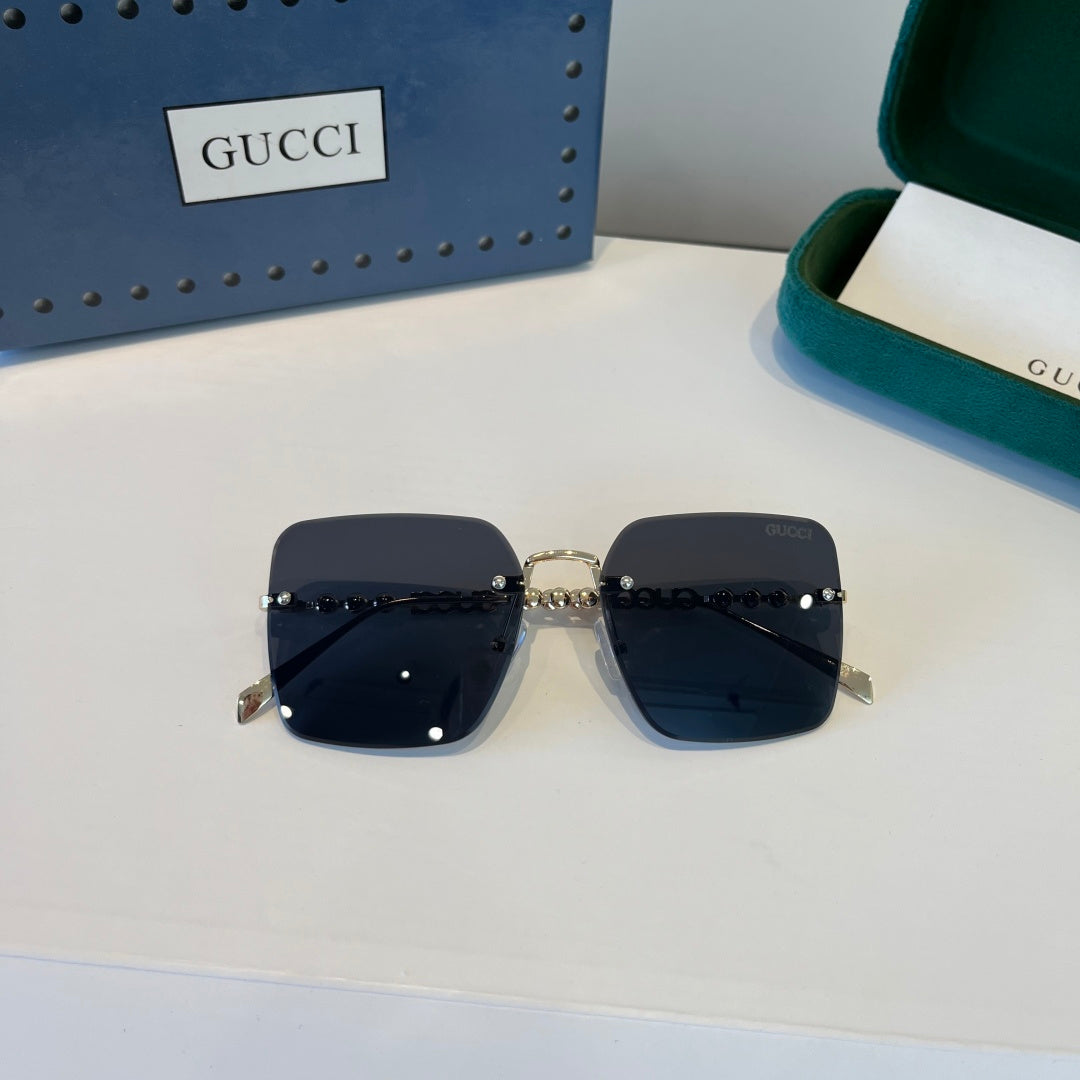 Gucci Oversized Silver Lens Sunglasses for Women - 866912 - detail image 9