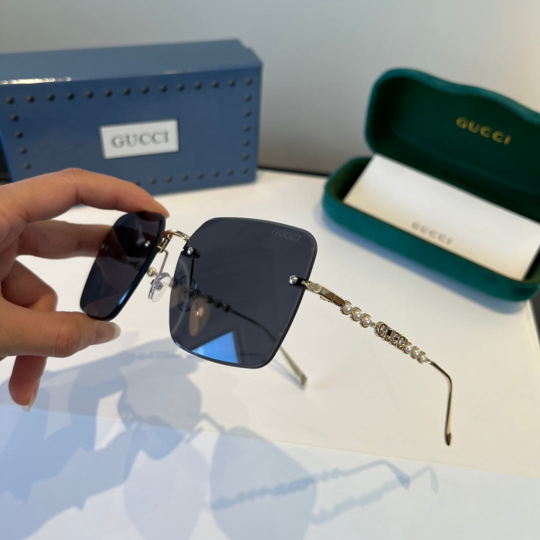 Gucci Oversized Silver Lens Sunglasses for Women - 866912 - detail image 4