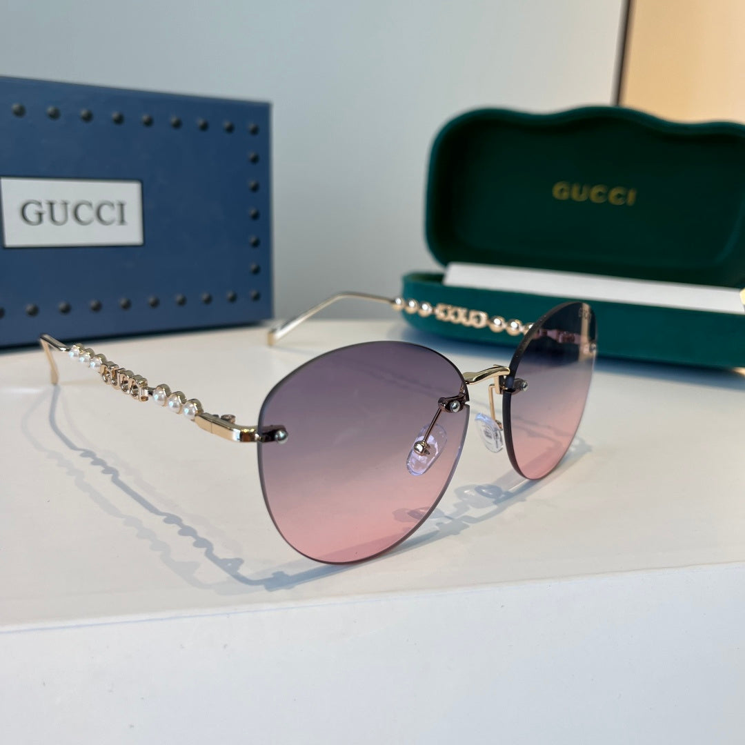 Gucci Oversized Silver Lens Sunglasses for Women - 398295