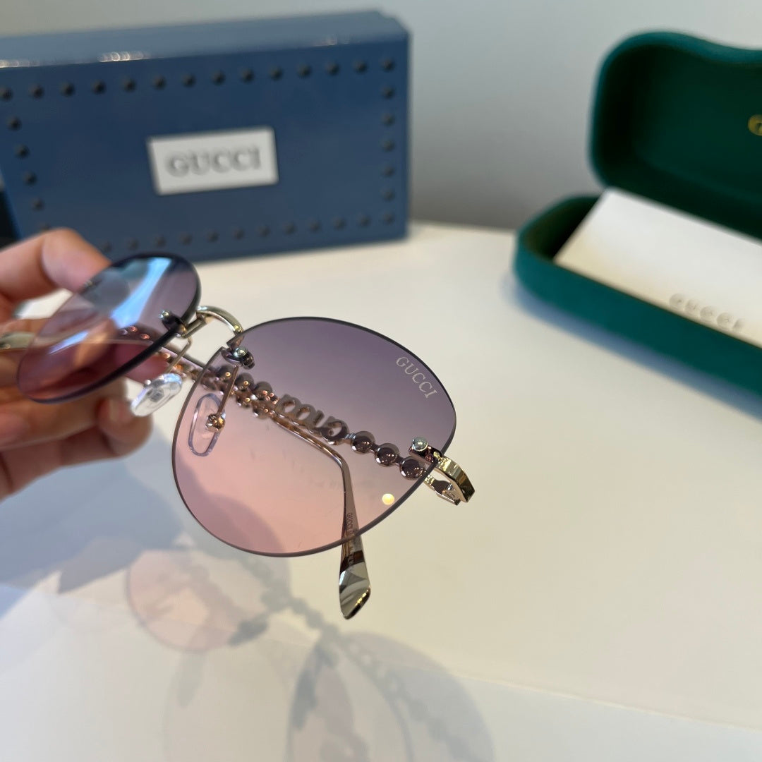 Gucci Oversized Silver Lens Sunglasses for Women - 398295 - detail image 7