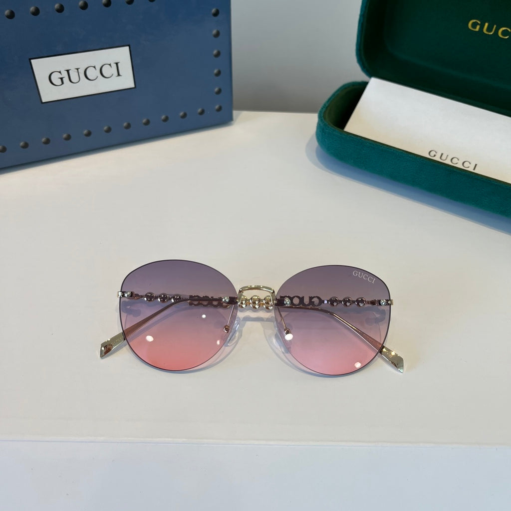 Gucci Oversized Silver Lens Sunglasses for Women - 398295 - detail image 5