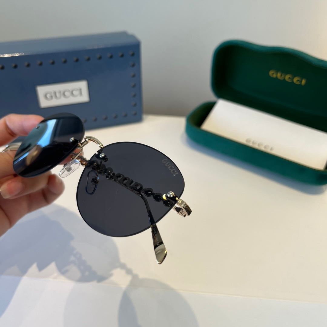 Gucci Oversized Silver Lens Sunglasses for Women - 398296 - detail image 6