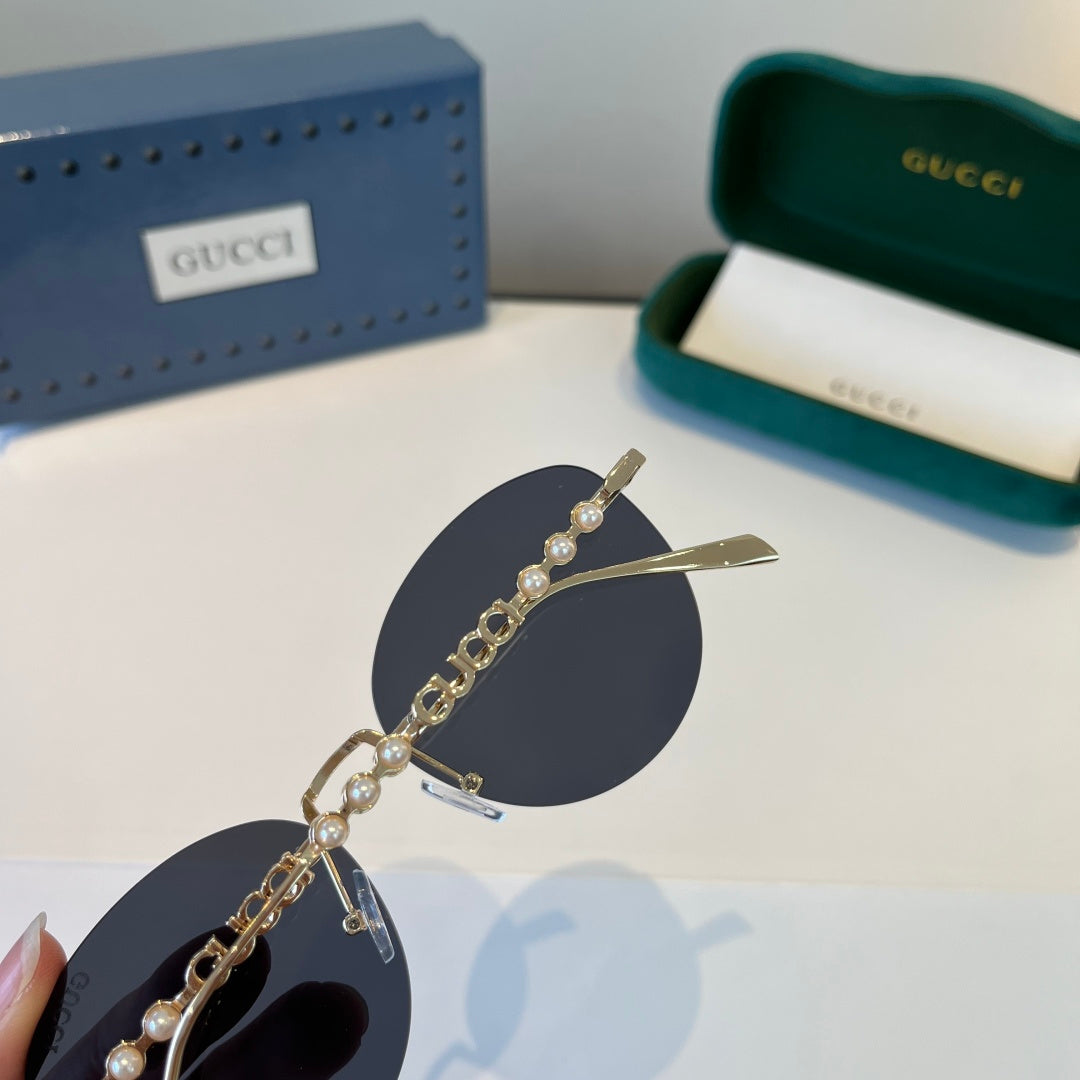 Gucci Oversized Silver Lens Sunglasses for Women - 398296 - detail image 7