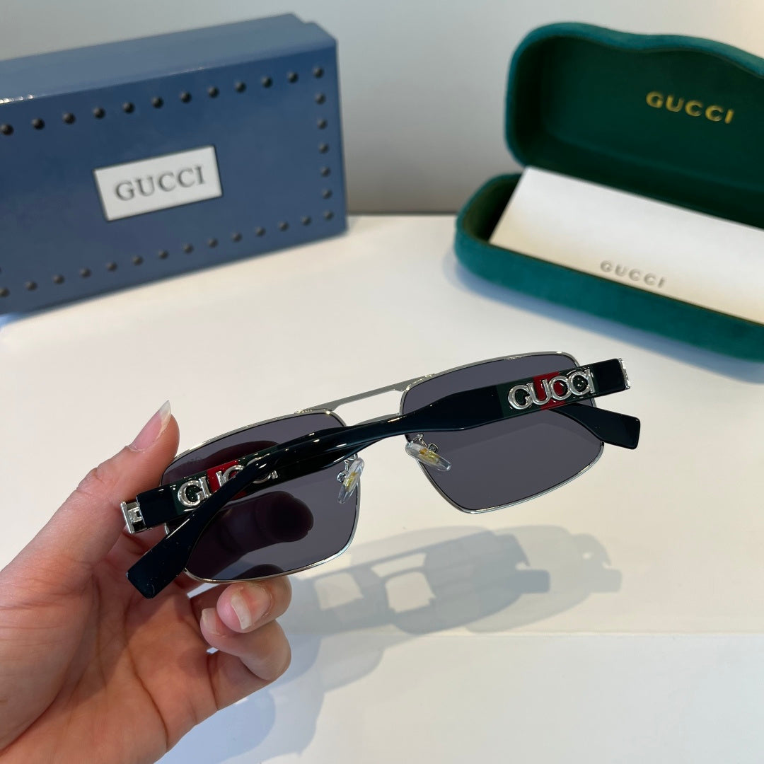 Gucci Oversized Silver Lens Sunglasses for Women - 398299 - detail image 8