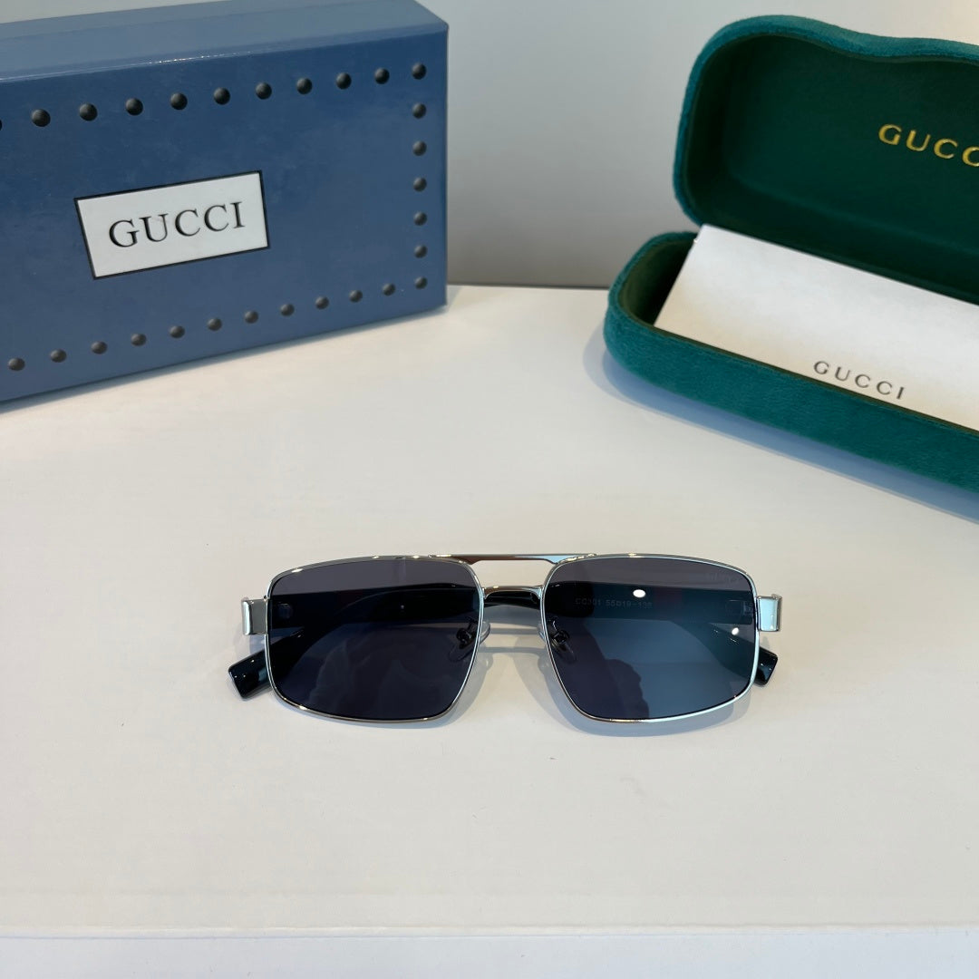 Gucci Oversized Silver Lens Sunglasses for Women - 398299 - detail image 11