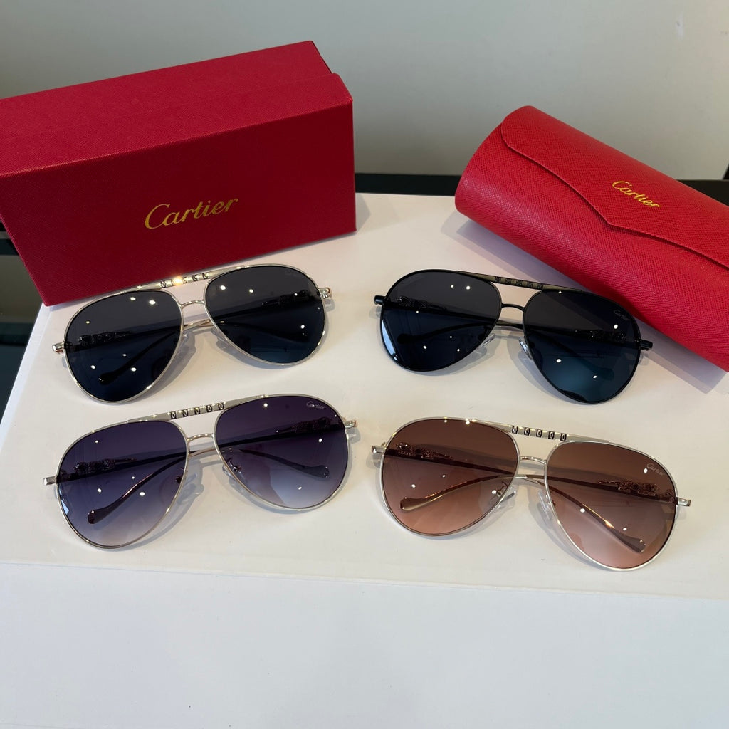 Cartier Lightweight Metal Rimless Silver Lens Sunglasses for Men & Wo - 867189 - detail image 9