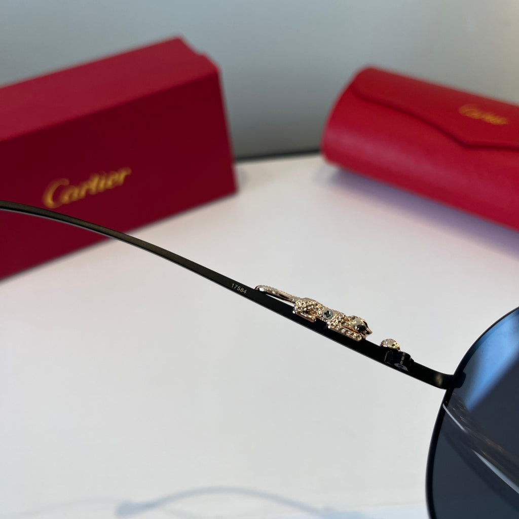 Cartier Lightweight Metal Rimless Silver Lens Sunglasses for Men & Wo - 998268 - detail image 8