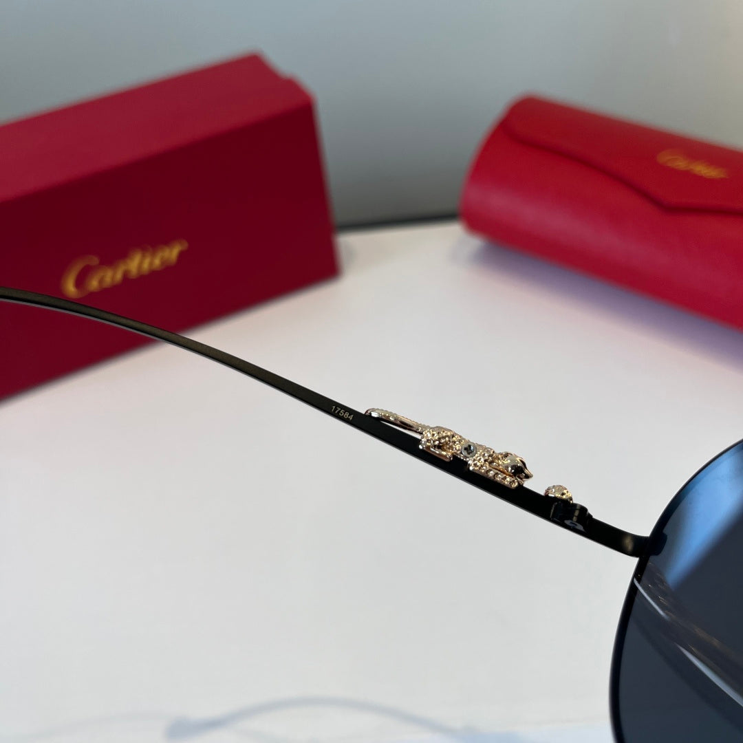Cartier Lightweight Metal Rimless Silver Lens Sunglasses for Men & Wo - 867189 - detail image 8