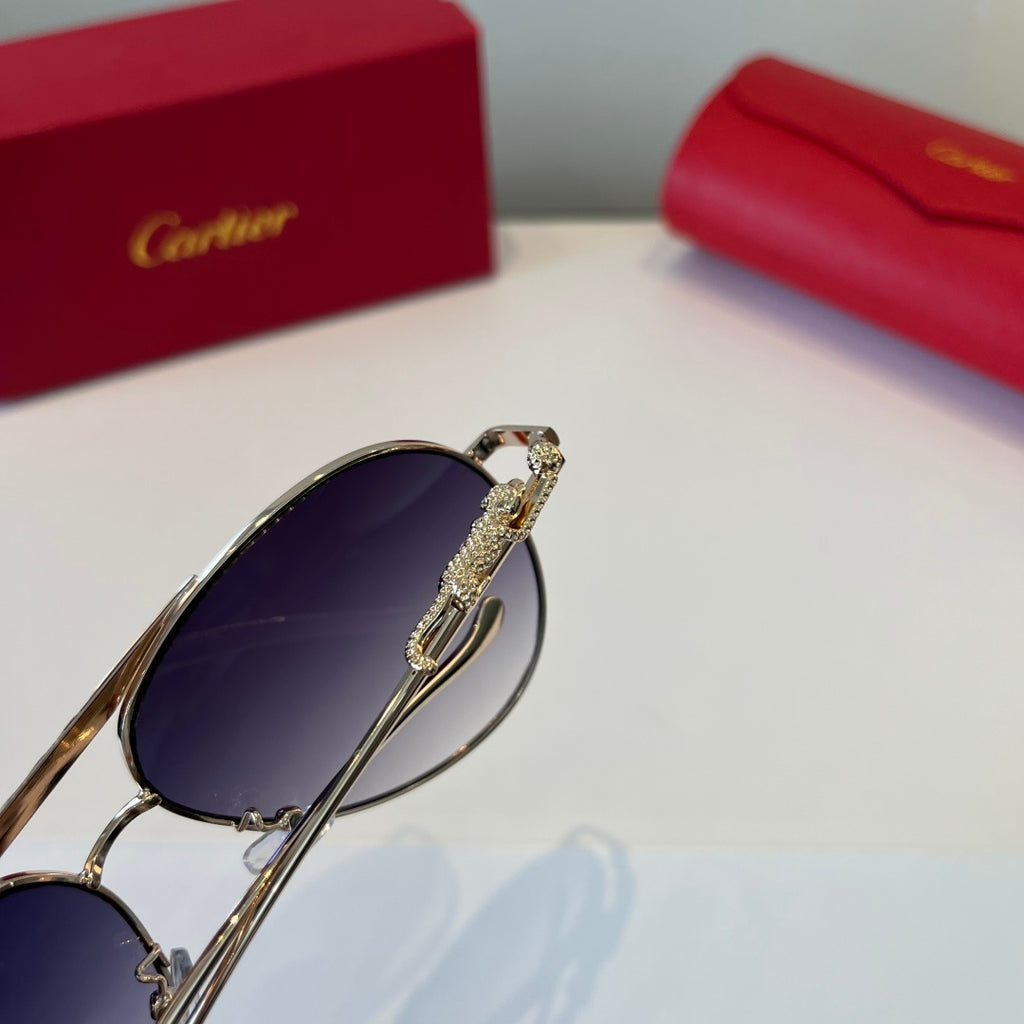 Cartier Lightweight Metal Rimless Silver Lens Sunglasses for Men & Wo - 867188 - detail image 9