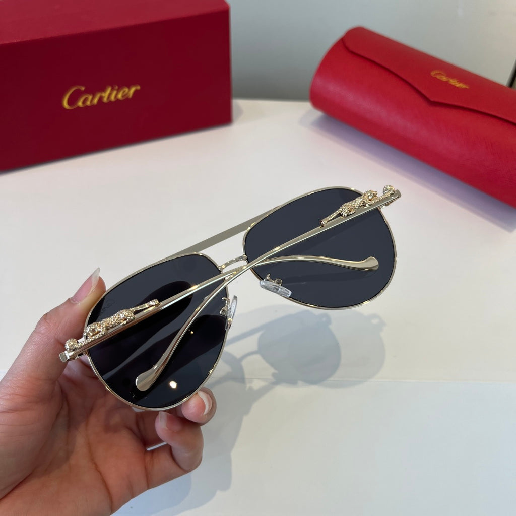 Cartier Lightweight Metal Rimless Silver Lens Sunglasses for Men & Wo - 867191 - detail image 6
