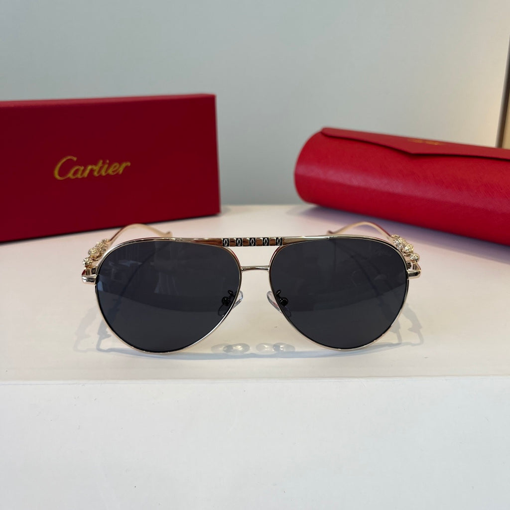 Cartier Lightweight Metal Rimless Silver Lens Sunglasses for Men & Wo - 867191 - detail image 2
