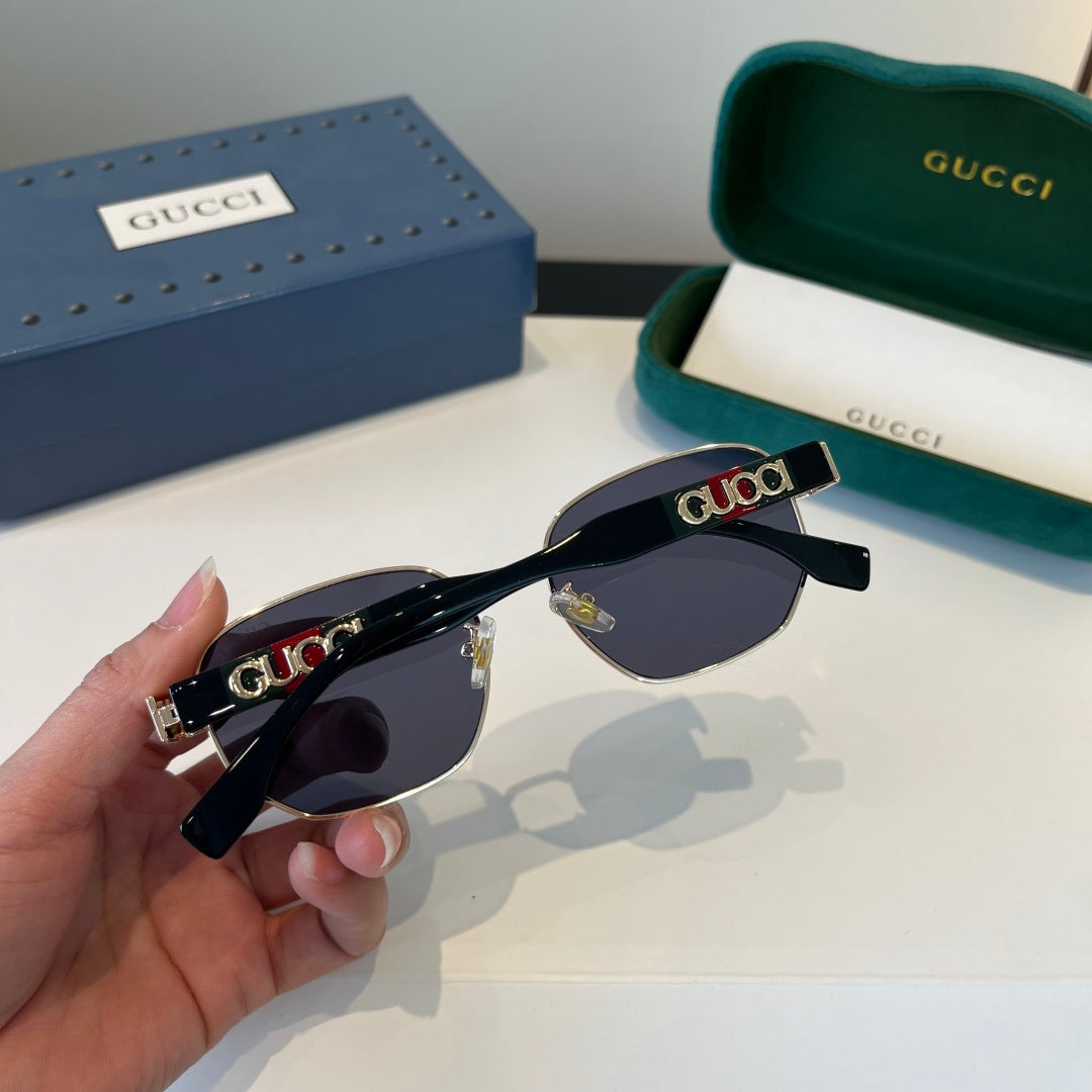 Gucci Oversized Silver Lens Sunglasses for Women - 398306 - detail image 7