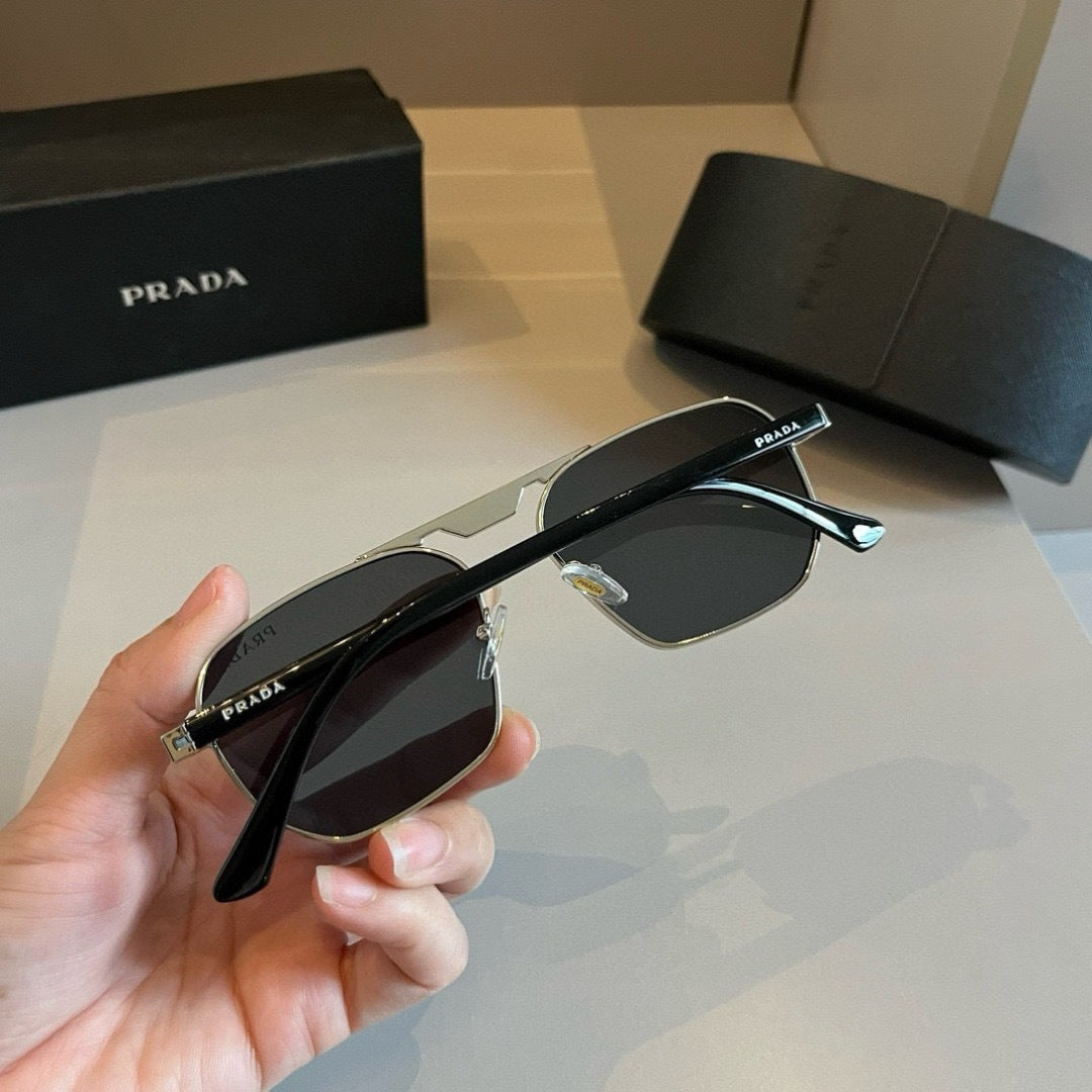 Prada Polarized Fashion Gold Lens Sunglasses for Men - 415756 - detail image 7