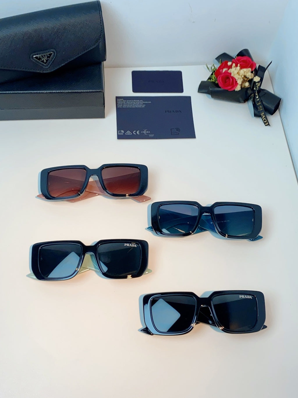 Prada Fashion Red Lens Sunglasses for Men & Women - 432156 - detail image 12