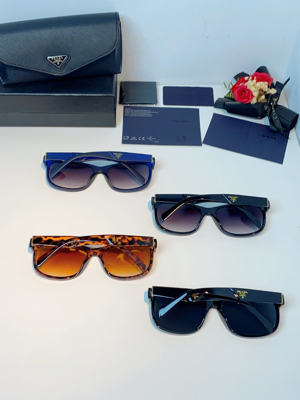 Prada Polarized Square Orange Lens Sunglasses for Men & Women - 934944 - detail image 11