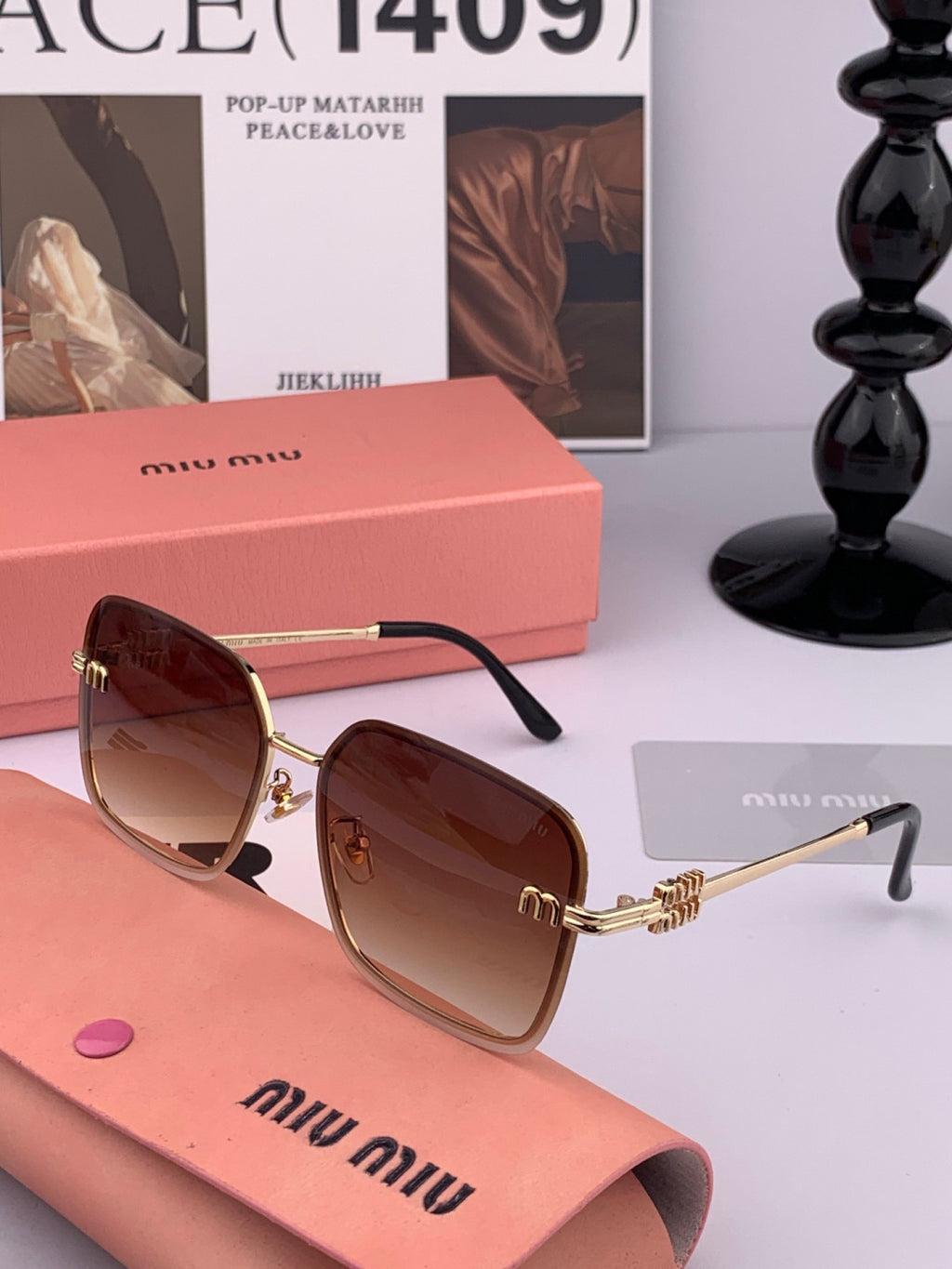 Miu Miu M9407 Fashion Black Lens Sunglasses for Men & Women - 935236 - detail image 5