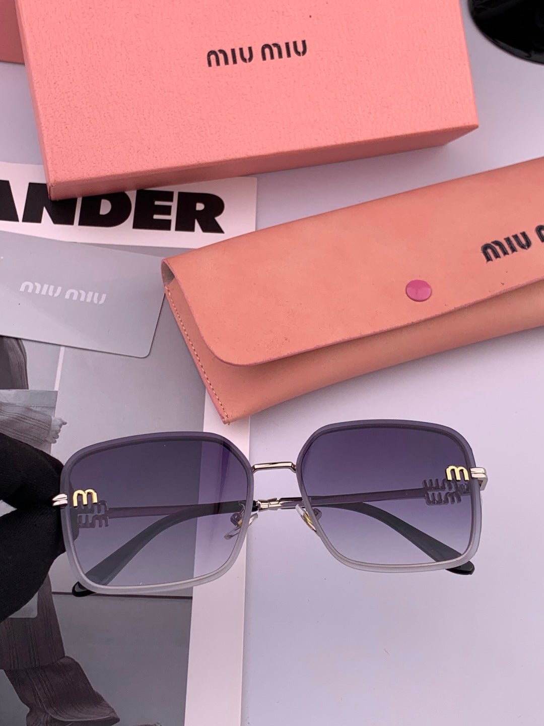 Miu Miu M9407 Fashion Black Lens Sunglasses for Men & Women - 935236