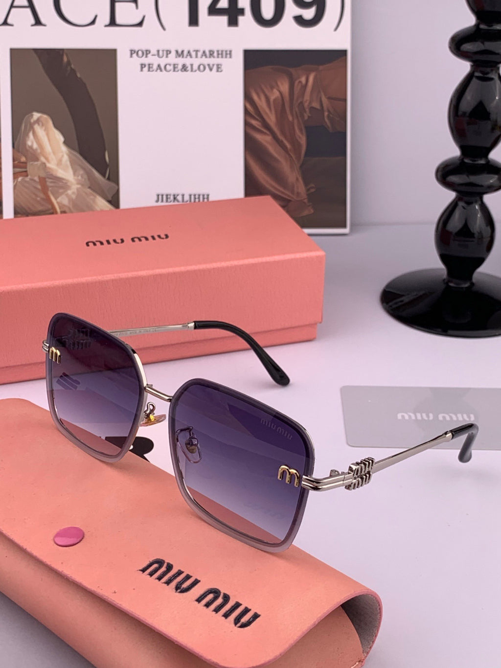 Miu Miu M9407 Fashion Black Lens Sunglasses for Men & Women - 935236 - detail image 4