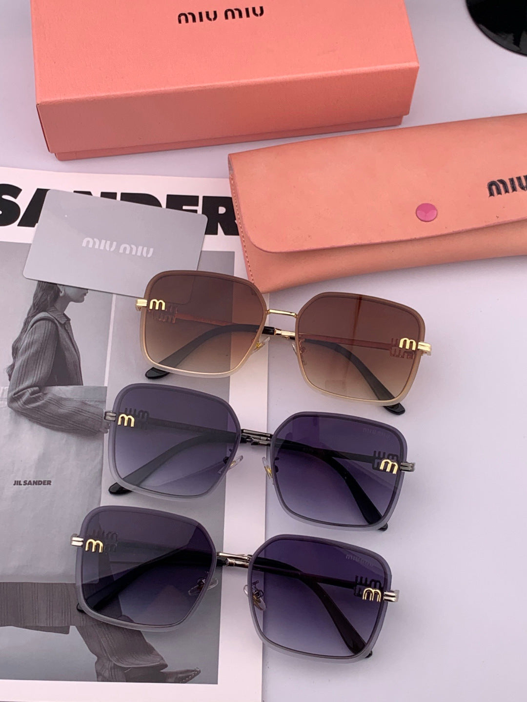Miu Miu M9407 Fashion Black Lens Sunglasses for Men & Women - 935236 - detail image 7