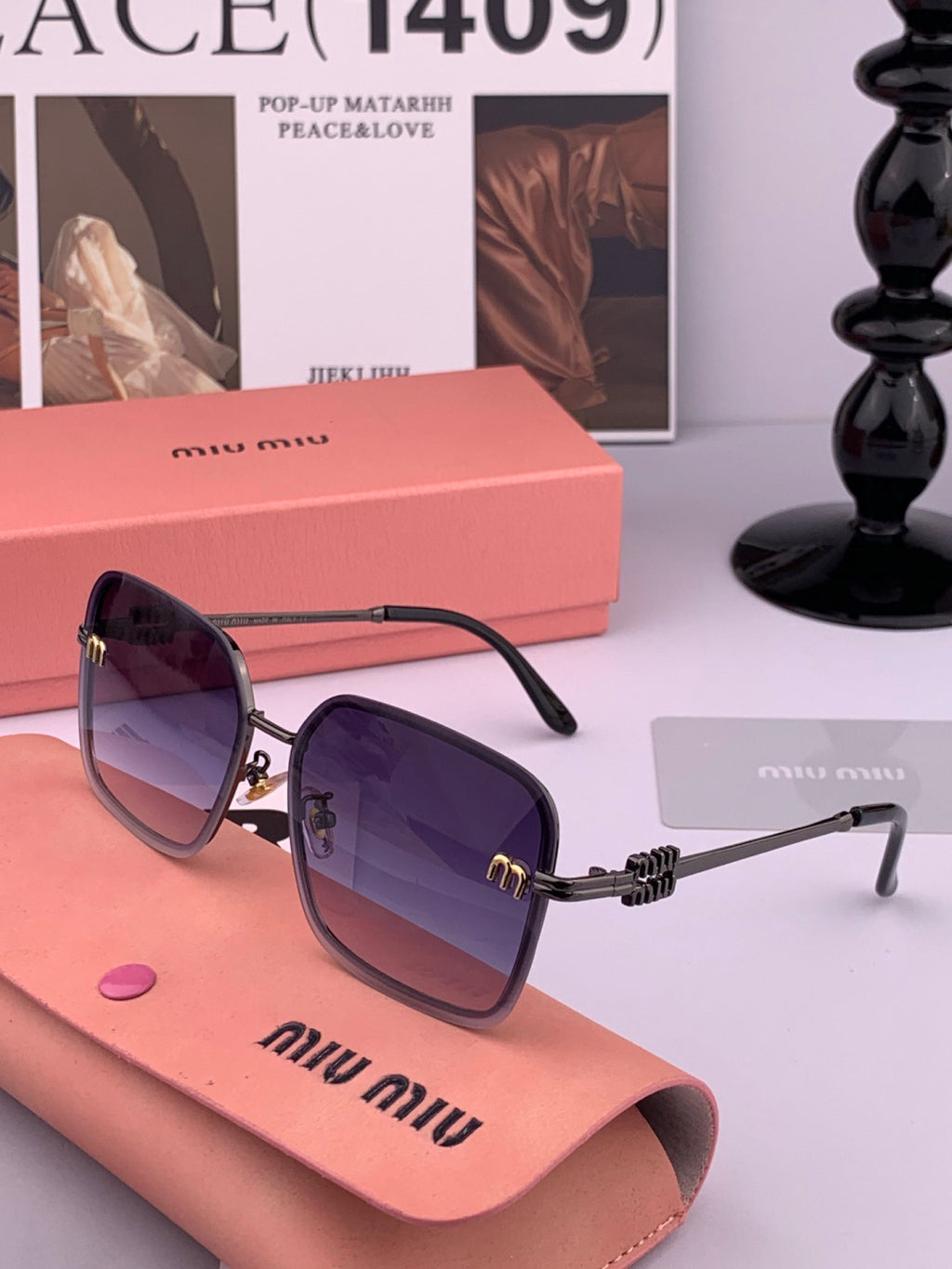Miu Miu M9407 Fashion Black Lens Sunglasses for Men & Women - 935236 - detail image 6