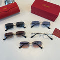 Cartier Lightweight Metal Rimless Silver Lens Sunglasses for Men & Wo - 372276