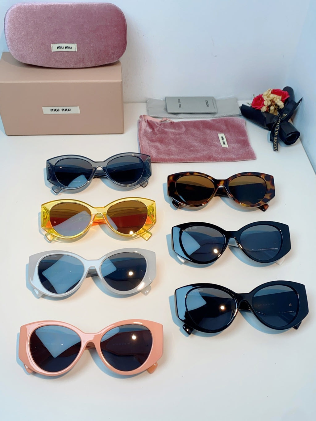 Miu Miu Polarized Cat-Eye Gray Lens Sunglasses for Men & Women - detail image 12