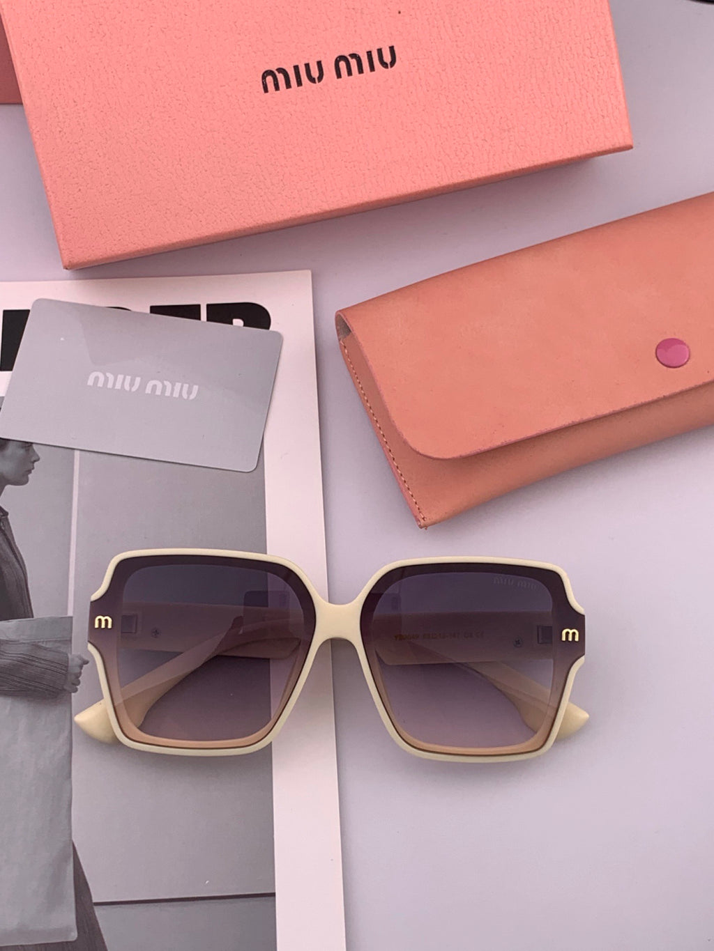 Miu Miu M9304 Fashion Pink Lens Sunglasses for Men & Women - 998400 - detail image 3