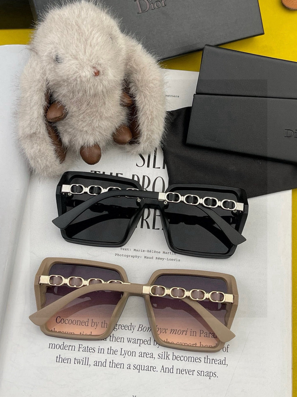 Dior CD5302 Square Gold Lens Sunglasses for Men & Women - 997995 - detail image 6