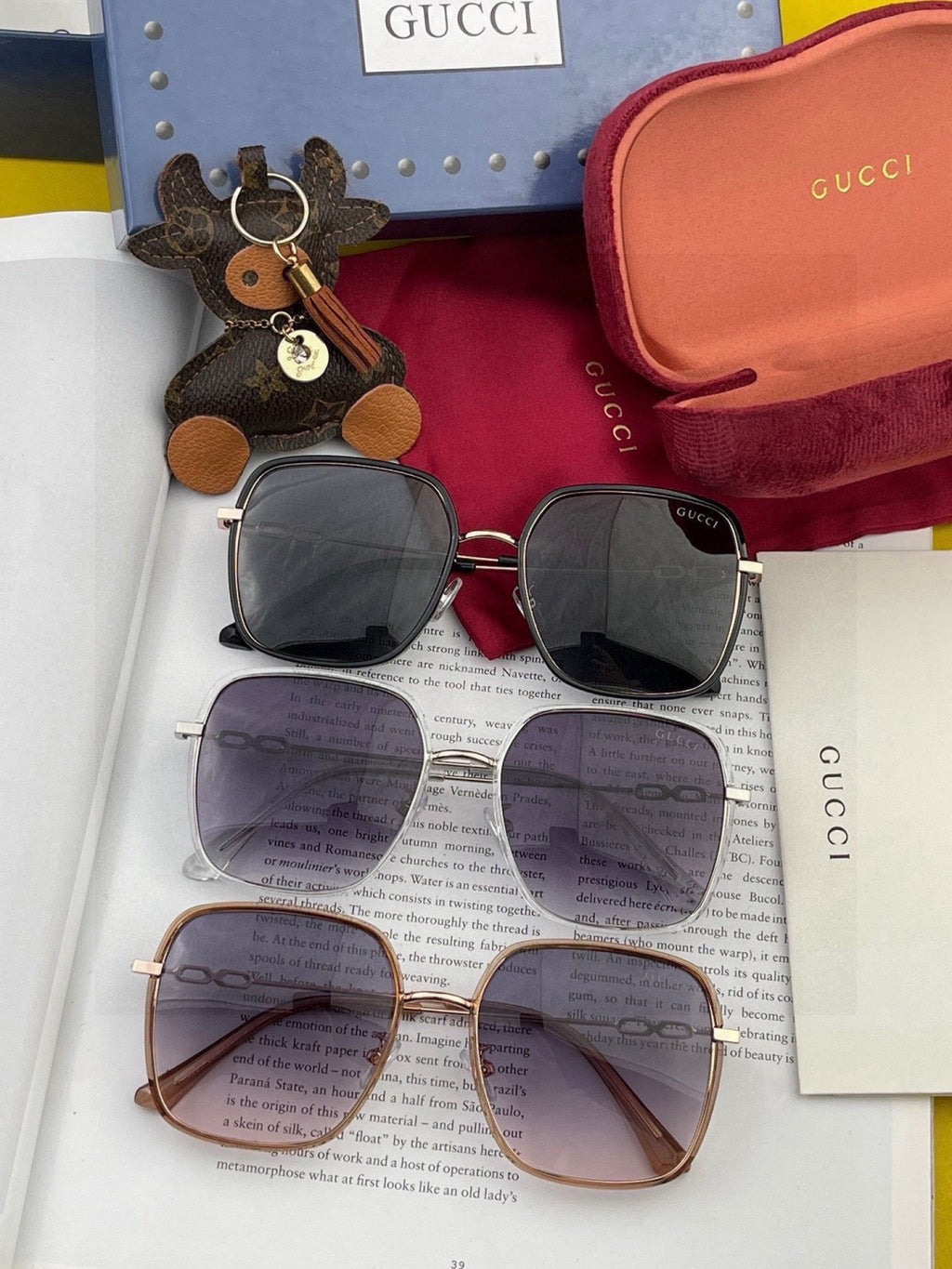 Gucci G1377 Polarized Round Red Lens Sunglasses for Men & Women - 997610 - detail image 6