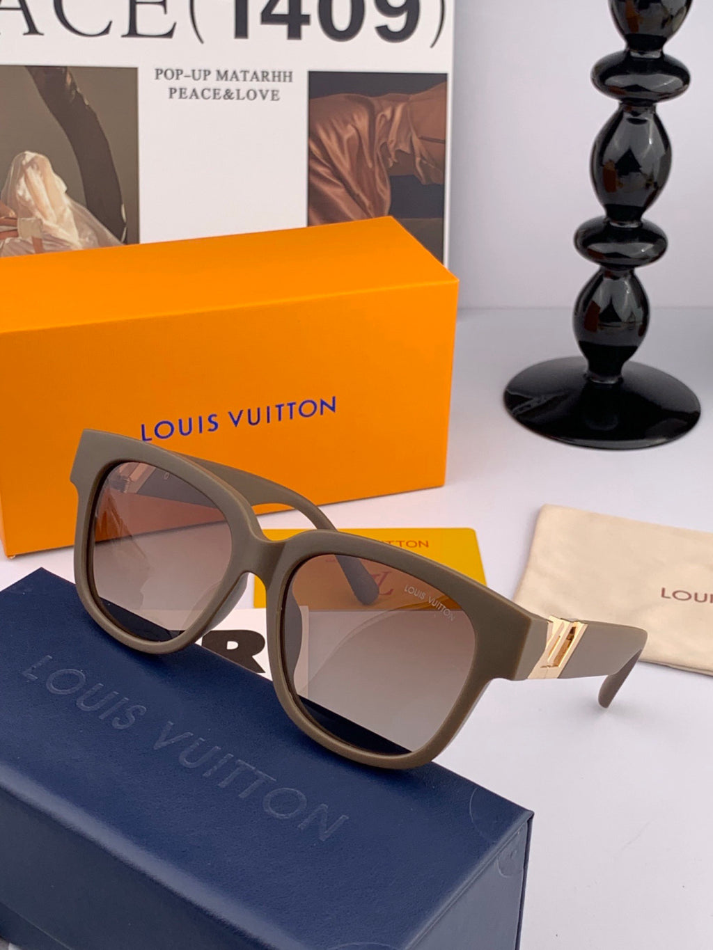 Louis Vuitton L5516 Polarized Square Brown Lens Sunglasses for Men & - 997439 - detail image 3